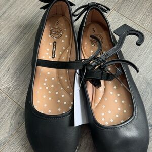 NEW Wonder Nation Girls Mary Janes Black Size 3 Memory Foam